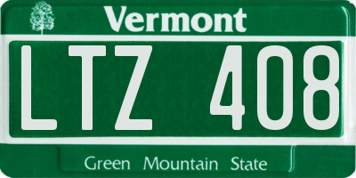VT license plate LTZ408