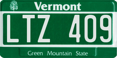 VT license plate LTZ409