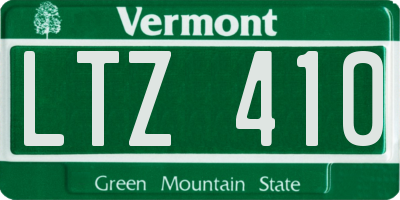 VT license plate LTZ410