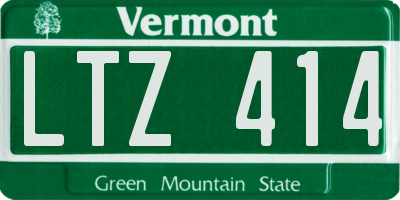 VT license plate LTZ414