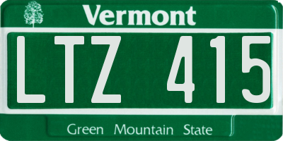 VT license plate LTZ415