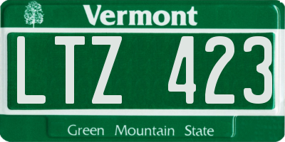 VT license plate LTZ423