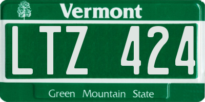 VT license plate LTZ424