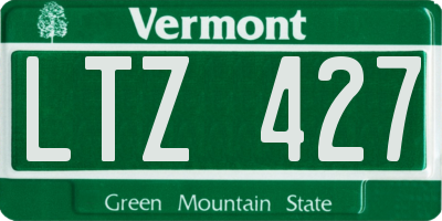 VT license plate LTZ427