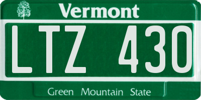 VT license plate LTZ430