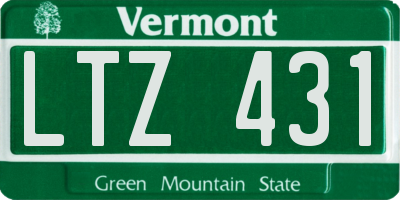 VT license plate LTZ431