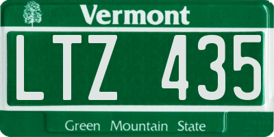 VT license plate LTZ435
