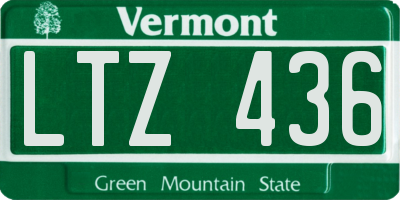 VT license plate LTZ436