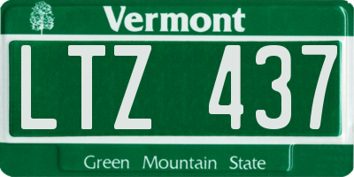 VT license plate LTZ437