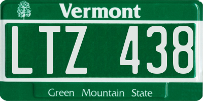 VT license plate LTZ438