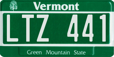 VT license plate LTZ441