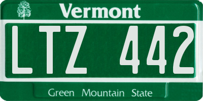 VT license plate LTZ442