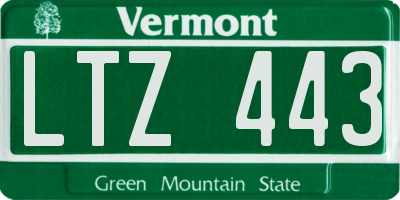 VT license plate LTZ443
