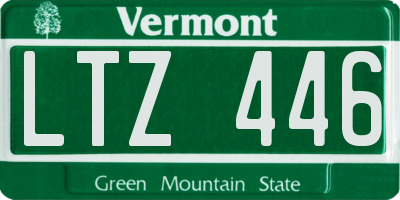 VT license plate LTZ446