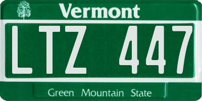 VT license plate LTZ447