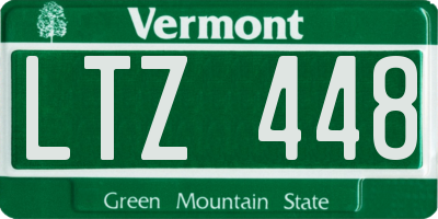 VT license plate LTZ448
