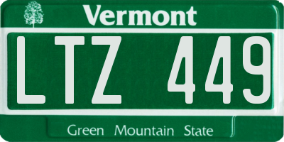 VT license plate LTZ449