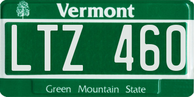 VT license plate LTZ460