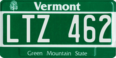 VT license plate LTZ462