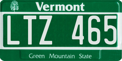 VT license plate LTZ465