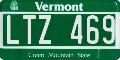 VT license plate LTZ469