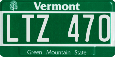 VT license plate LTZ470