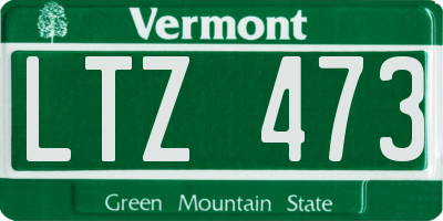 VT license plate LTZ473