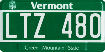 VT license plate LTZ480