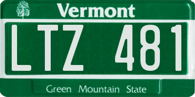 VT license plate LTZ481