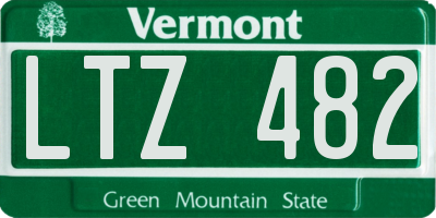 VT license plate LTZ482
