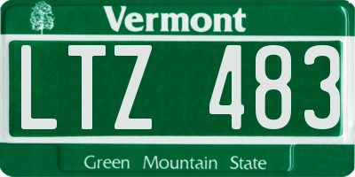 VT license plate LTZ483