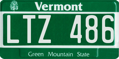 VT license plate LTZ486