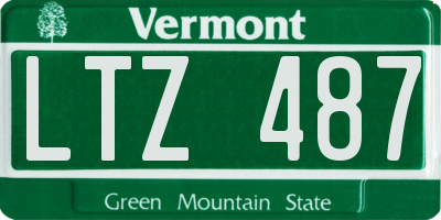 VT license plate LTZ487