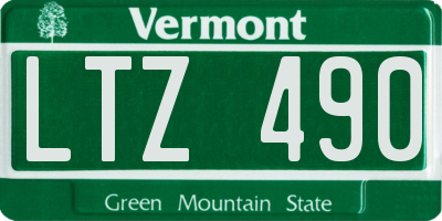 VT license plate LTZ490
