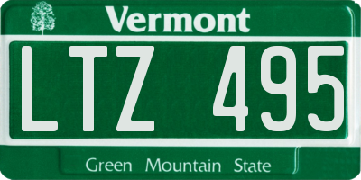 VT license plate LTZ495