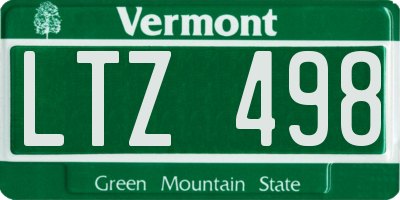 VT license plate LTZ498