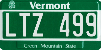 VT license plate LTZ499