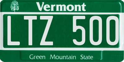 VT license plate LTZ500