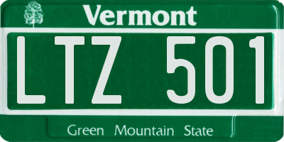 VT license plate LTZ501