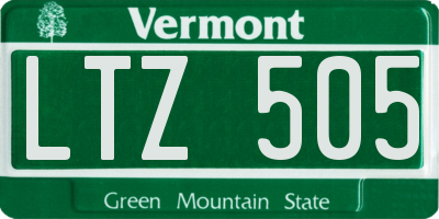 VT license plate LTZ505