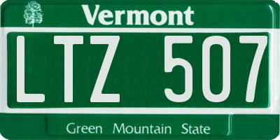 VT license plate LTZ507