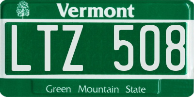 VT license plate LTZ508
