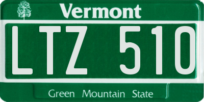VT license plate LTZ510