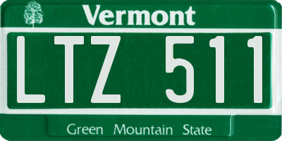 VT license plate LTZ511
