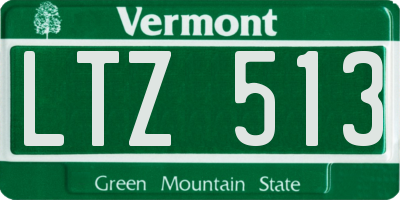 VT license plate LTZ513