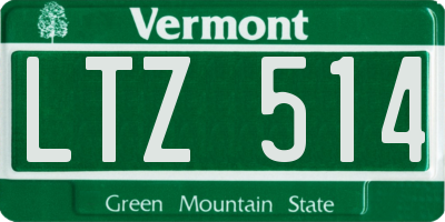 VT license plate LTZ514