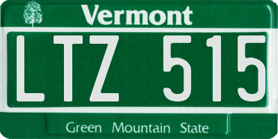 VT license plate LTZ515