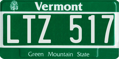 VT license plate LTZ517