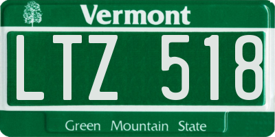 VT license plate LTZ518