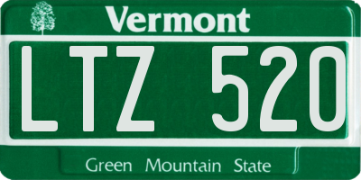 VT license plate LTZ520